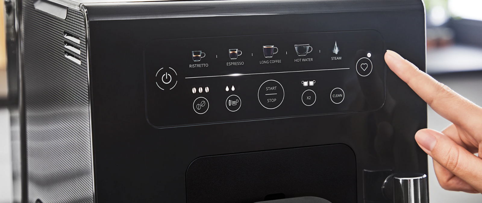 Кафеавтомат Krups Intuition Essential, 1450W, 15 bar, система Quattro Force, сензорно управление, черен - характеристика 5