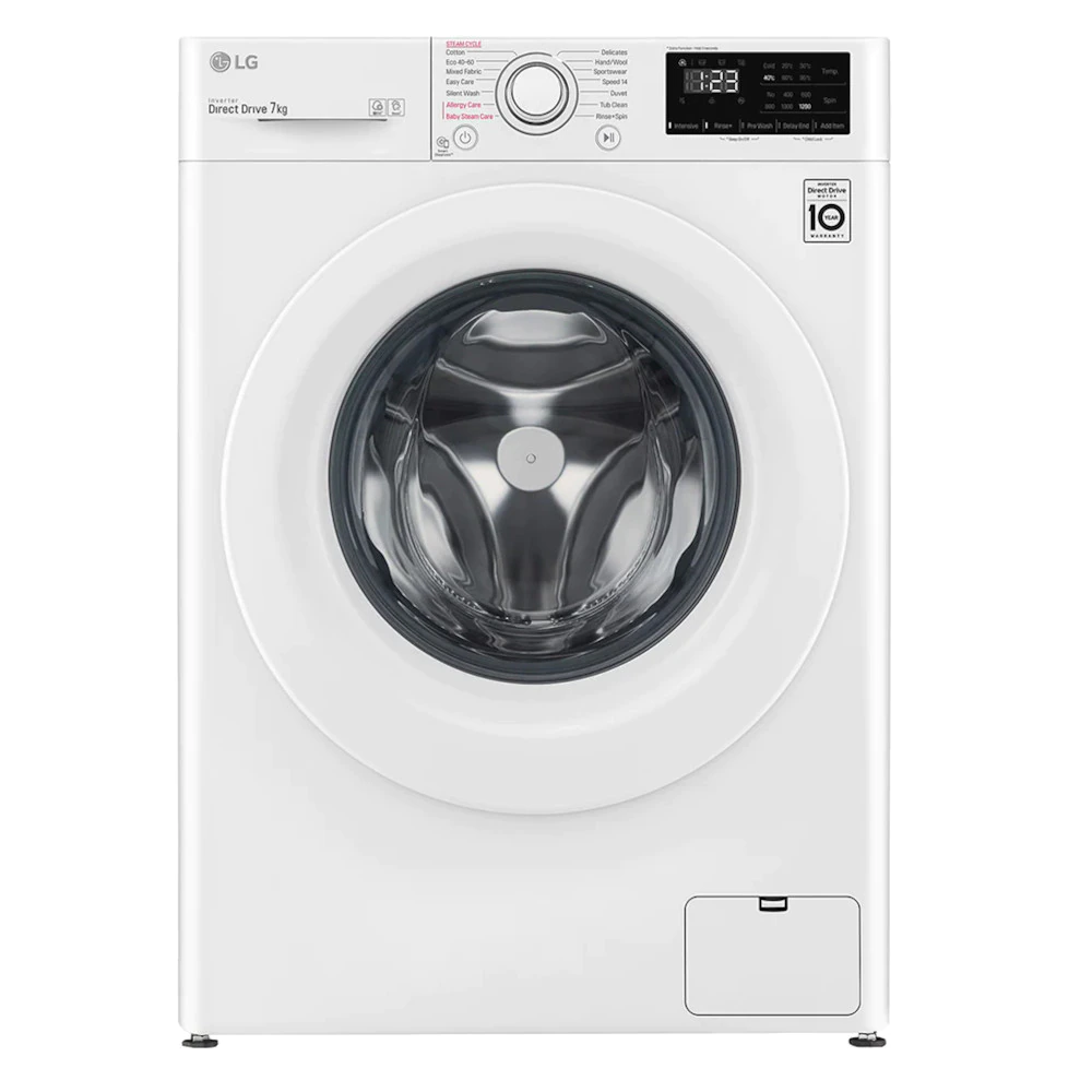 Перална машина LG F2WV3S7S3E, клас D, 7 кг. капацитет, 1200 оборота в минута, 14 програми, свободностояща, 60 cm, бяла - характеристика 1