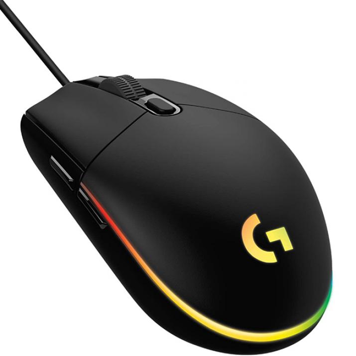Мишка Logitech G203, оптична (8000 dpi), USB, гейминг, RGB подсветка, черна - характеристика 1