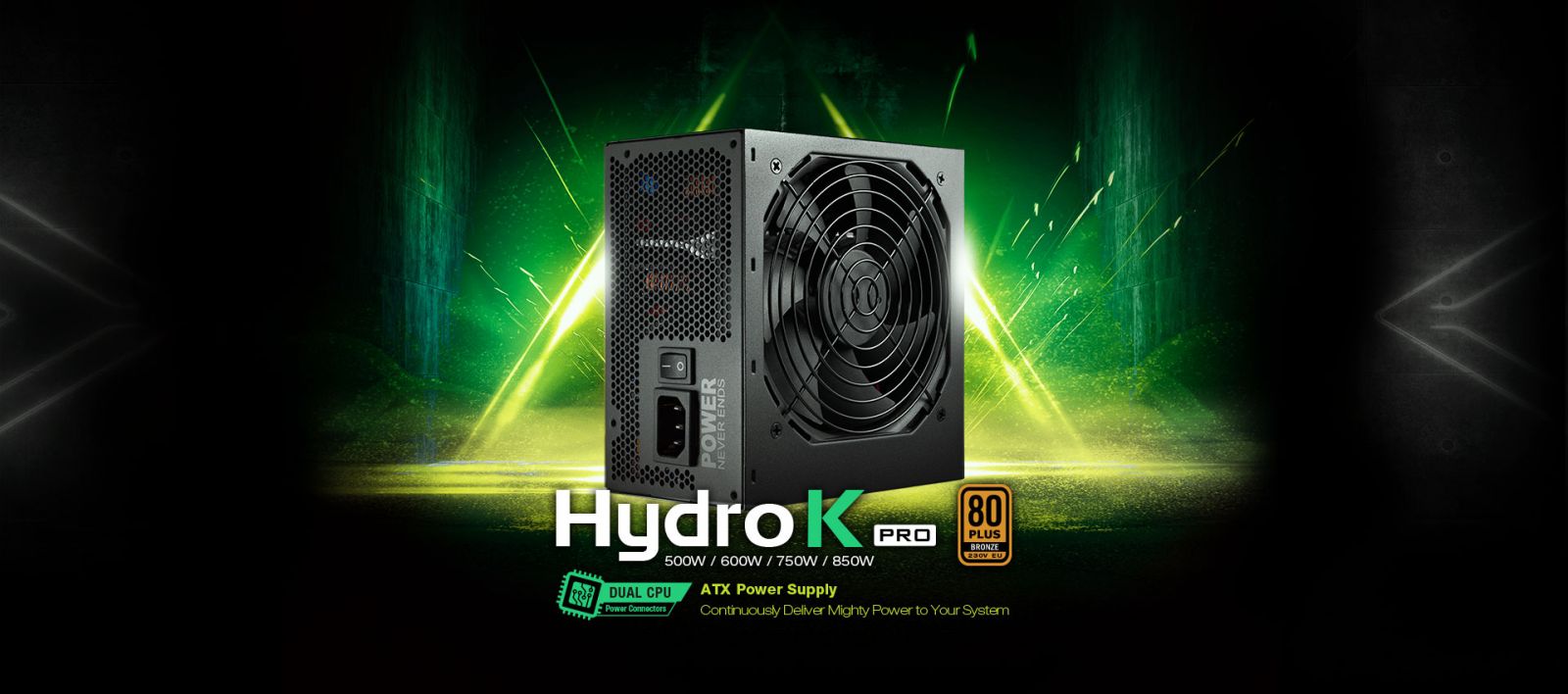 Захранване FSP Hydro K PRO, 850W, Active PFC, 80+ Bronze, 120mm вентилатор - характеристика 1