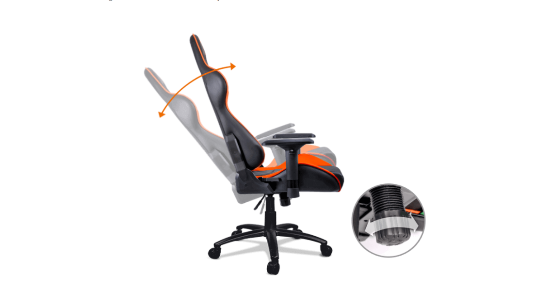 Геймърски стол Cougar Armor Gaming Chair, черен/оранжев - характеристика 3
