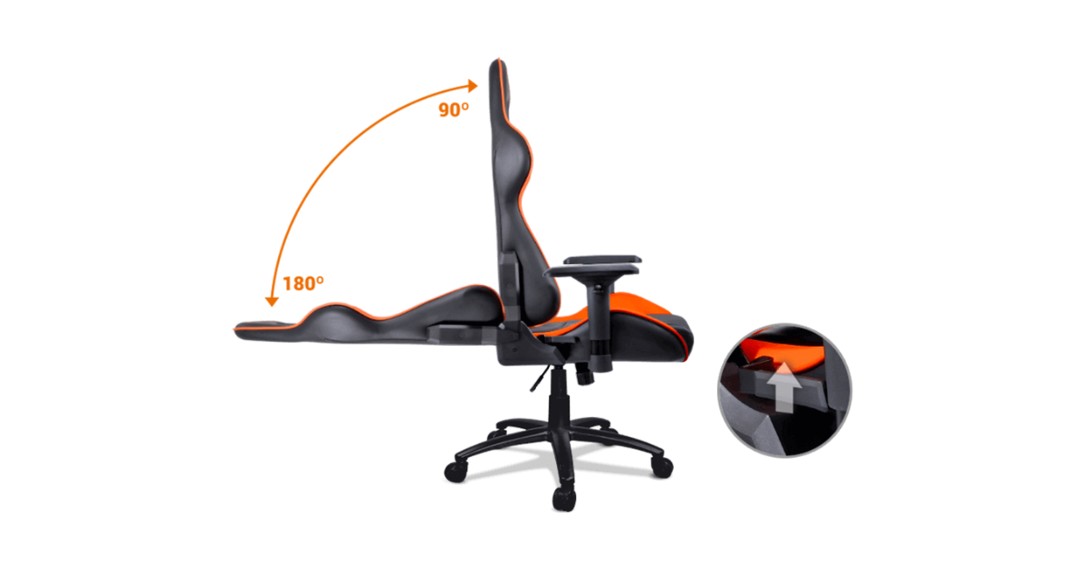 Геймърски стол Cougar Armor Gaming Chair, черен/оранжев - характеристика 2