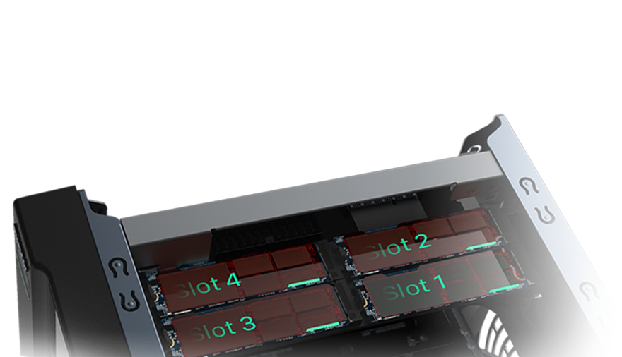 Мрежови диск (NAS) Asustor Lockerstor AS6704T, четири ядрен Intel Celeron N5105 2.0/2.9 GHz, без твърд диск (4x SATA 6Gb/s), 4x M.2 slots, 4GB DDR4, 2x 100/1000/2500 LAN, 2x USB 3.2 Gen - характеристика 1