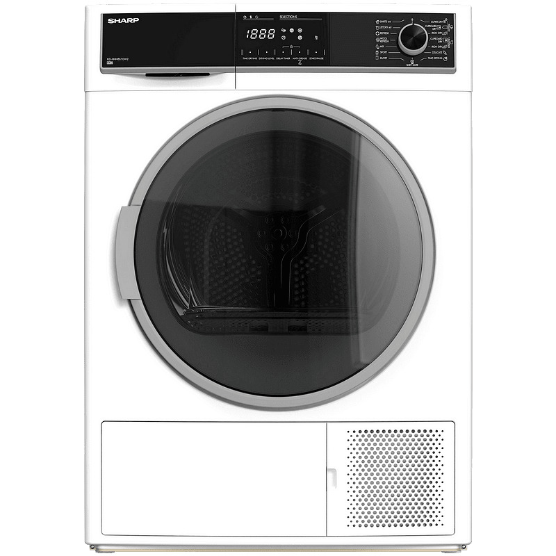Сушилня Sharp KD-HHH8S7GW2, 8 кг. капацитет, свободностояща, 59.6 см ширина, 15 програми, А++ клас, бяла - характеристика 1