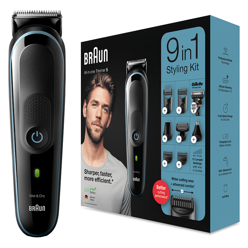 Мултитример Braun MGK5380, 9 в 1, водоустойчив, до 100 минути време на работа - характеристика 1