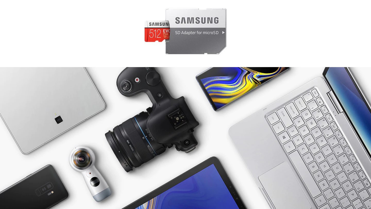 Карта памет 64GB microSDXC с адаптер, Samsung EVO+ MB-MC64HA/EU, скорост на четене 100MB/s, скорост на запис 20MB/s - характеристика 1
