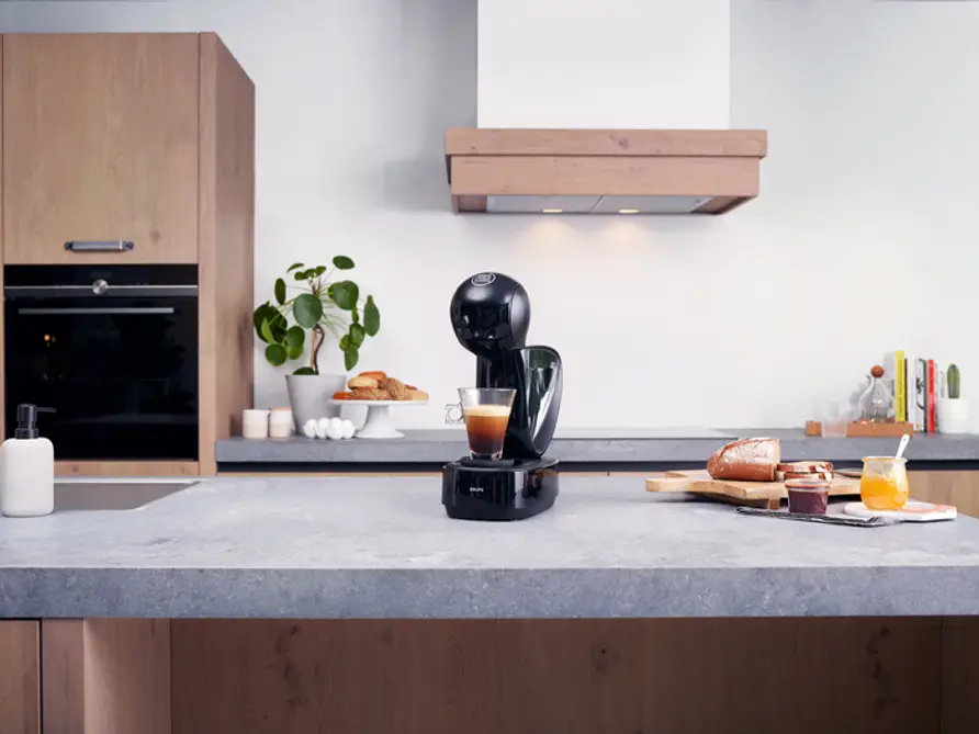 Кафемашина на капсули Krups Nescafe Dolce Gusto Infinissima, 1500W, 15 bar, 1.2 l. обем на резервоара за вода, бяла - характеристика 1