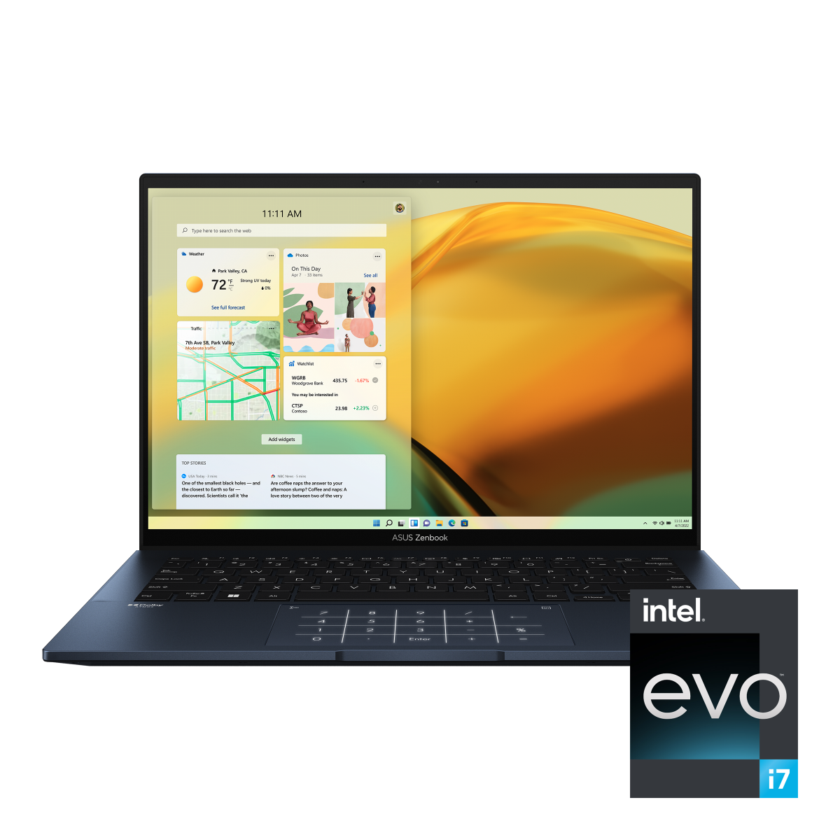 Лаптоп Asus ZenBook 14 UX3402ZA-OLED-KM521W (90NB0WC1-M00CS0), дванадесетядрен Intel Core i5-1240P 1.7/4.4GHz, 14" (35.56 cm) 2.8K OLED 90Hz Display, (HDMI), 16GB LPDDR5, 512GB SSSD, 2x Thunderbolt 4, Windows 11 Home, 1.39kg - характеристика 1