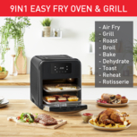 Фритюрник с горещ въздух Tefal FW501815, 11 л. капацитет, 9 програми, 2000W, черен - характеристика 2