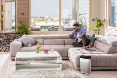 Пречиствател на въздух Rowenta Pure Air Essential PU2530, 50W, 3 стъпки на филтрация, 3 скорости на вентилатора, за помещения до 90 m2, нощен режим, бял - характеристика 1
