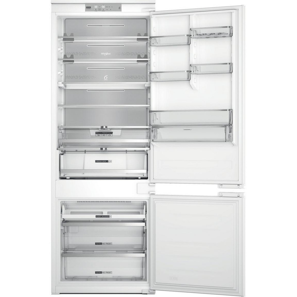 Хладилник с фризер Whirlpool WH SP70 T241 P, клас E, 394 л. общ обем, за вграждане, 257 kWh/годишно, No Frost, бял - характеристика 1