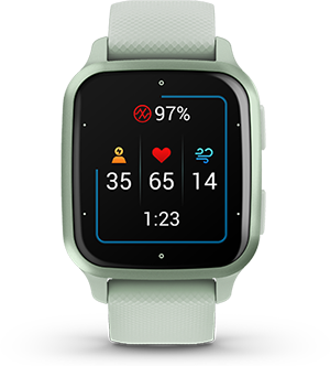 Смарт часовник Garmin Venu Sq 2 Shadow Grey, 1.41" (35.9 мм), AMOLED дисплей, до 11 дни време на работа, Bluetooth, пулсомер, следене на съня, крачкомер, GPS, функции за бягане, тъмносив - характеристика 9
