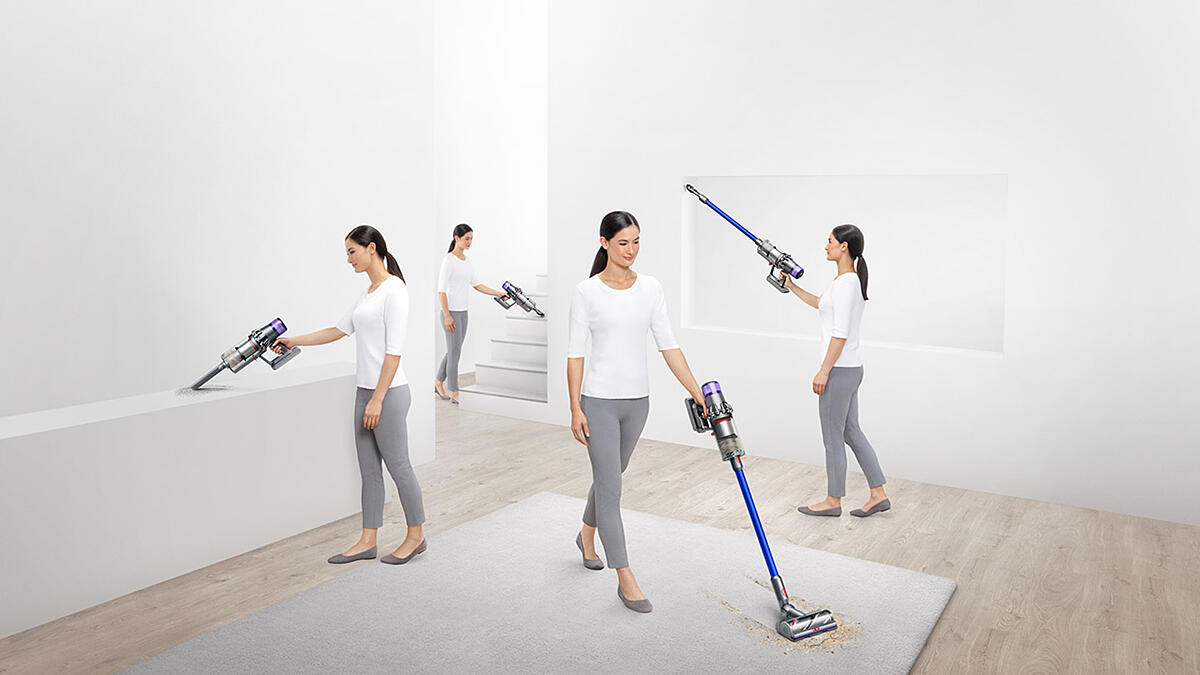 Прахосмукачка Dyson V11 Extra 419649-01, без торба, безжична, 185 AW, 0.76 l капацитет на контейнера, до 60 минути работа, циклонна технология, лилава - характеристика 7