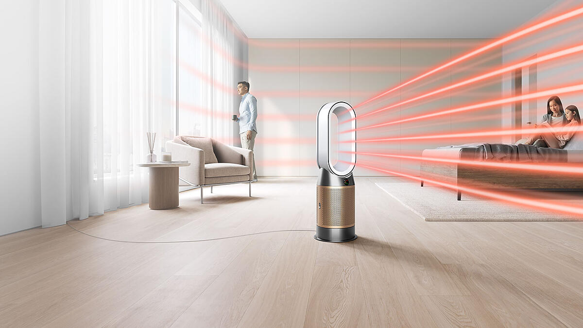 Пречиствател Dyson HP09 NK/GD (463126-01), 40w, 10 скорости, ниво на шума 61.8 dB, HEPA филтър, сребрист - характеристика 7