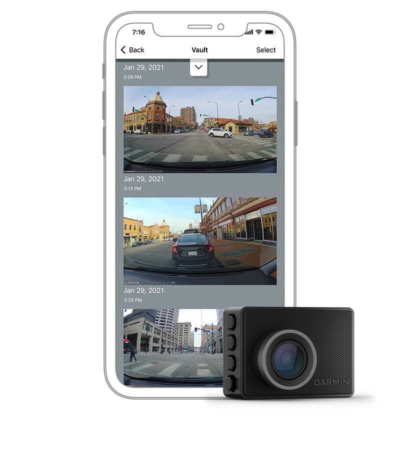 Видеорегистратор Garmin Dash Cam 57, камера за автомобил, WQHD, 2.0" (5.1 cm) LCD дисплей, 60FPS, микрофон, Voice Control, microSD слот до 512GB, USB, Wi-Fi, Bluetooth, черна - характеристика 8