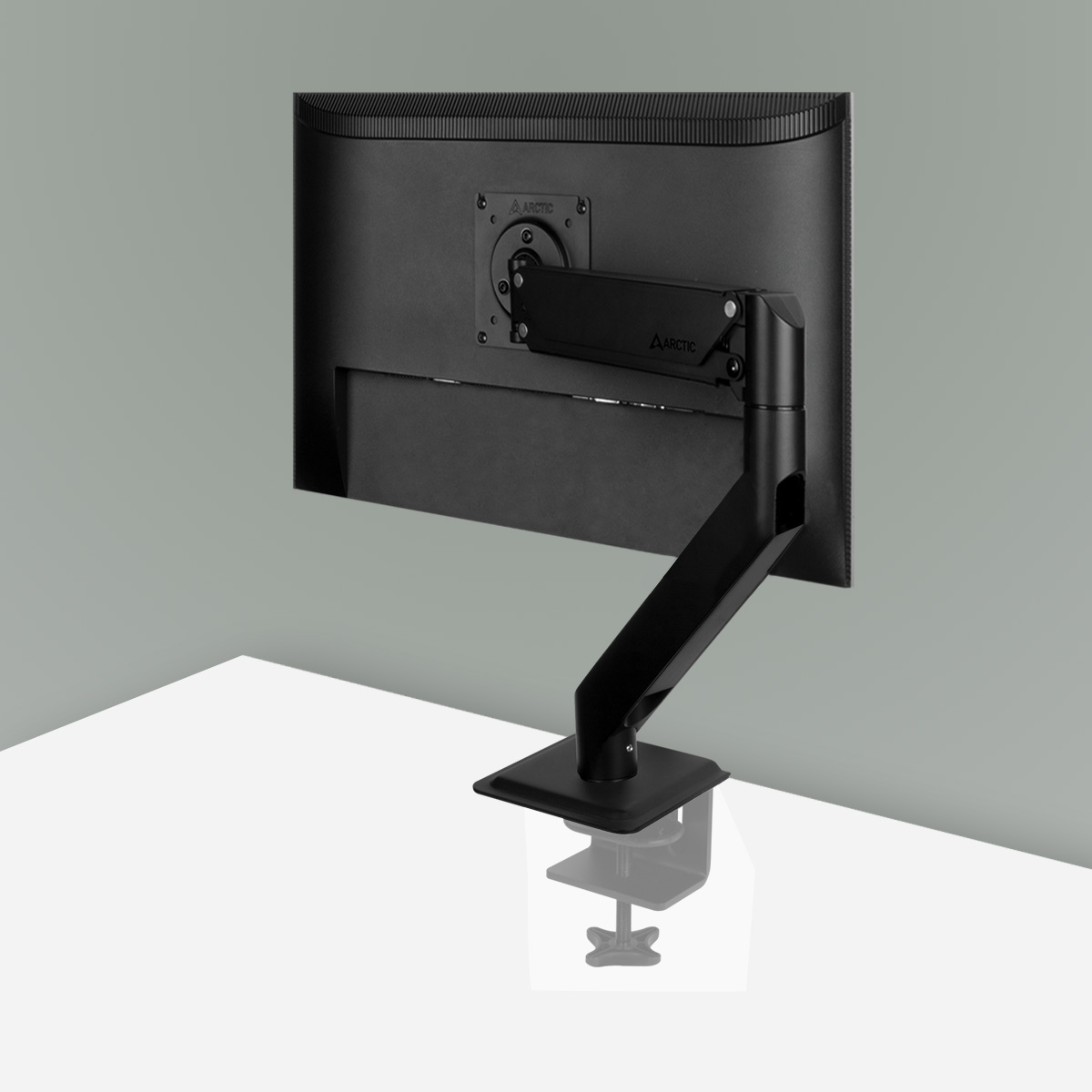 Стойка за монитор Arctic X1-3D (мостра), за плот, за екрани от 13" до 49", VESA до 100x100, макс. тегло до 10кг., регулируема, черна - характеристика 6