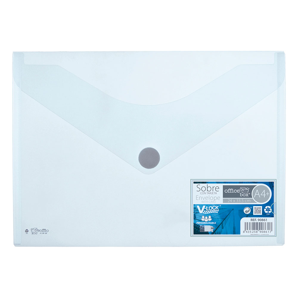 Папка OfBox V-Lock A4+ с джоб за визитка