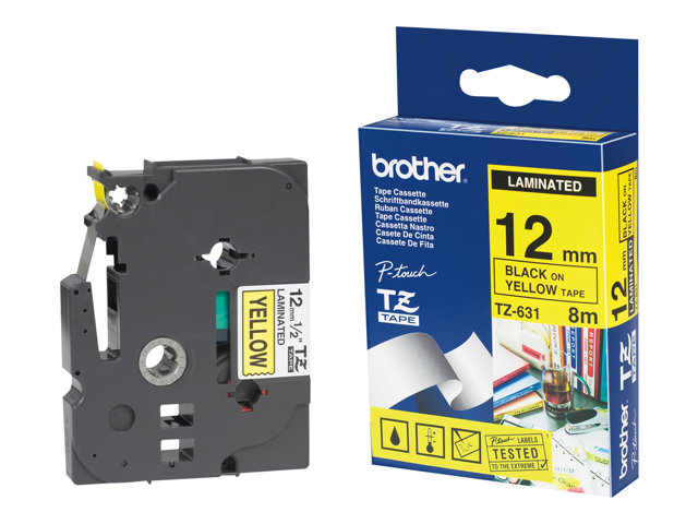 BROTHER P-Touch TC-101 black on clear 12mm