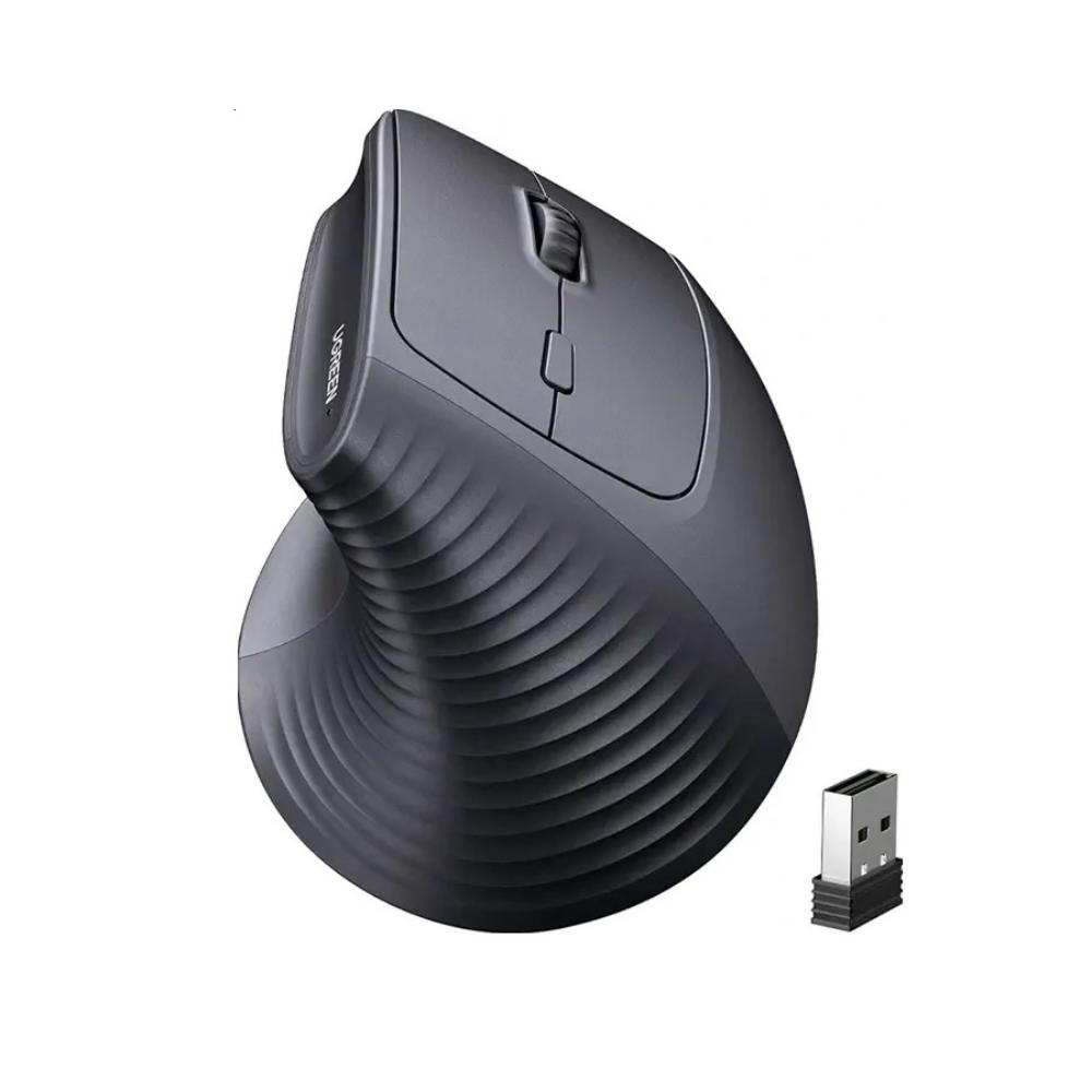 Ugreen Ασύρματο κατακόρυφο ποντίκι M571 2.4GHz + BT μαύρο (65042) (UGR65042)