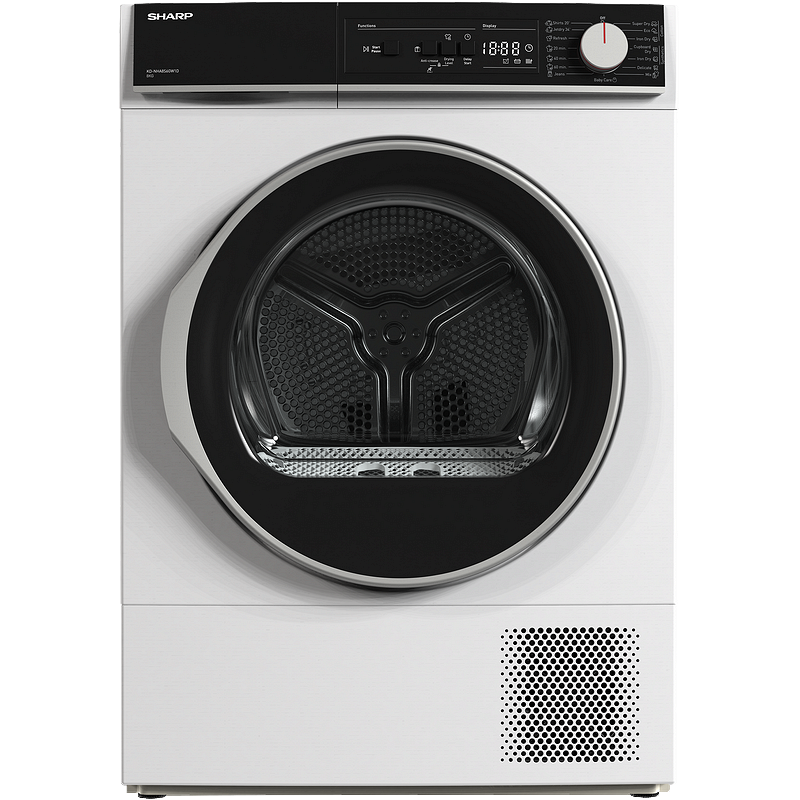 Сушилня Sharp KD-NHA8S6GW1D , 8 kg, D , D , Бял
