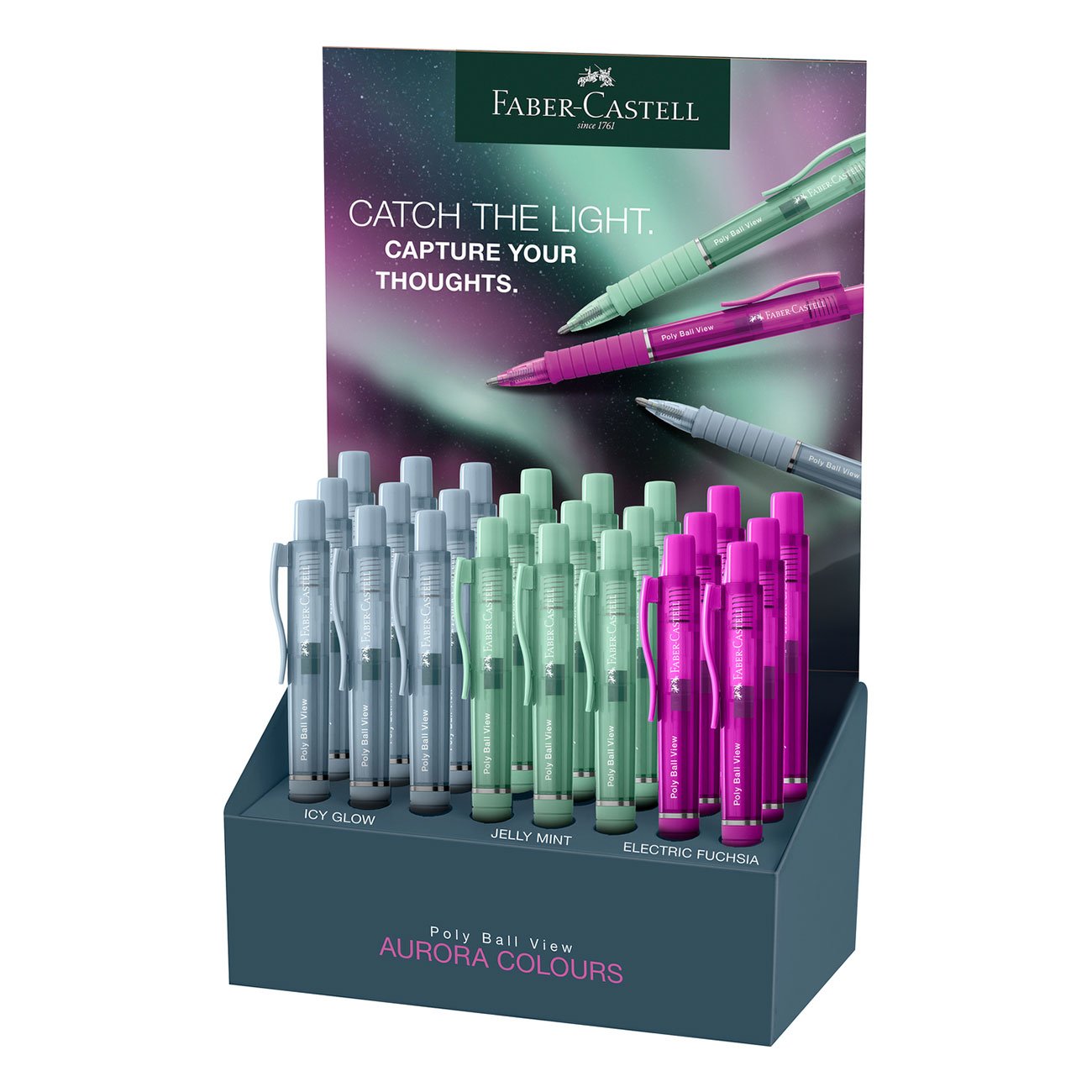Faber-Castell Химикалка Poly Ball View, 24 броя в дисплей
