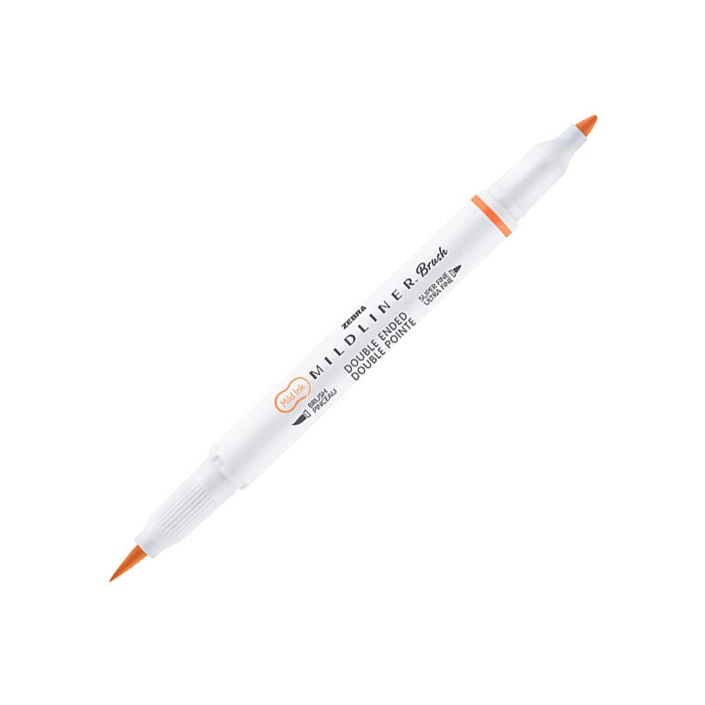 Zebra Маркер-четка Mildliner Brush&Marker Friendly, кайсия