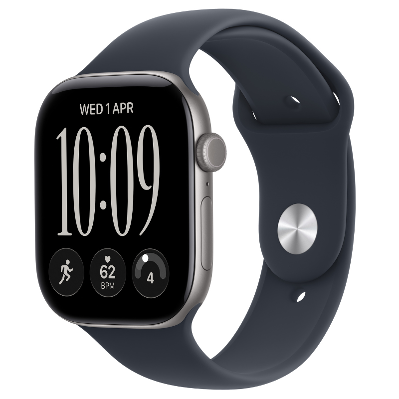 Смарт часовник Apple Watch 12 Cell 42mm Space Gray/Navy Band S/M mjfx4 , 64 , Apple S11 64-bit Dual Core