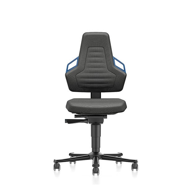 Ергономичен офис стол Bimos Nexxit 9033, Synchronous механизъм, до 120 kg, черен и син