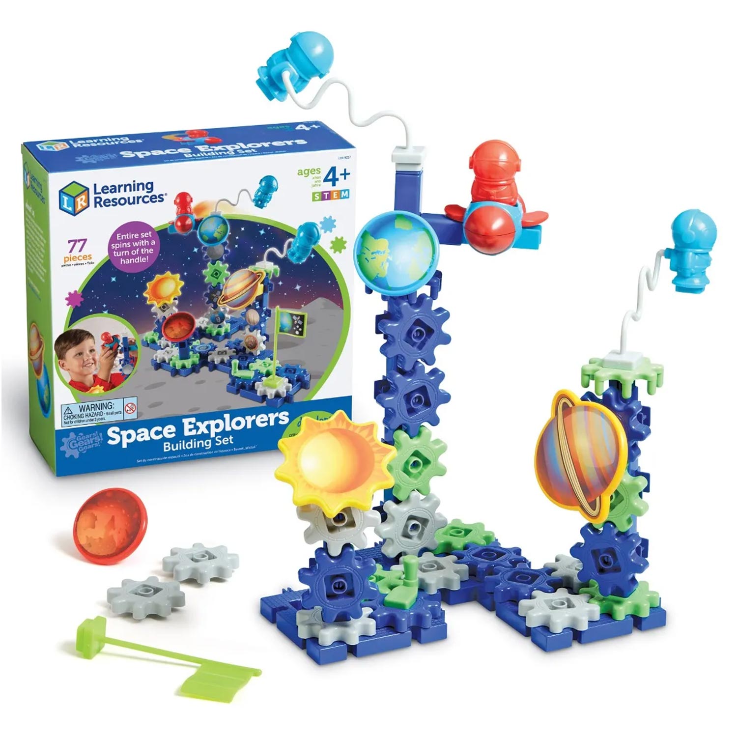 Learning Resources Конструктор Космически изследователи, със зъбни колела