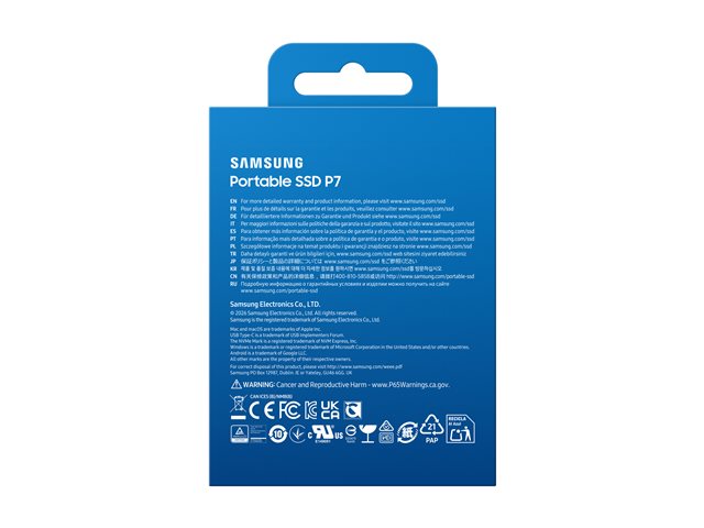 SAMSUNG P7 Portable SSD External USB 4Gen 3x2 40Gbps 2TB