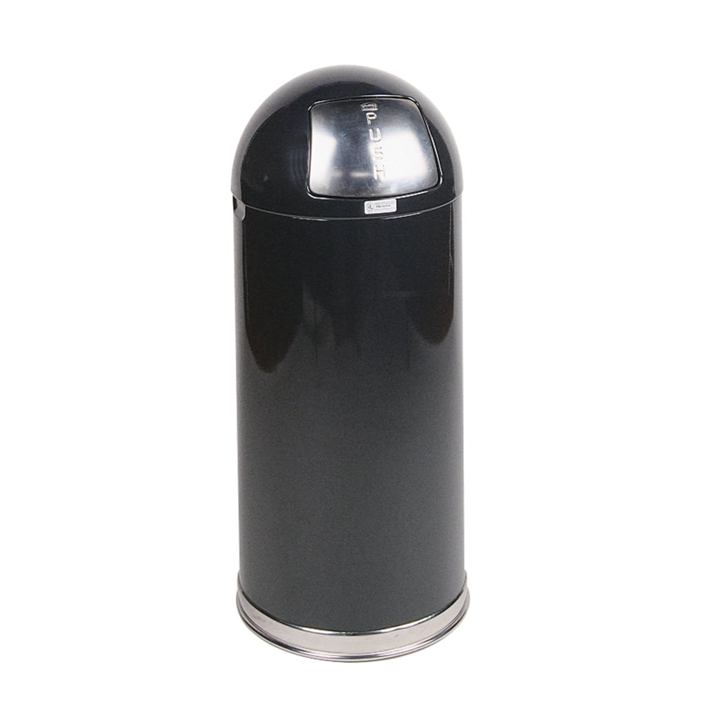 Кош Rubbermaid Easypush, метален, 56 L, черен