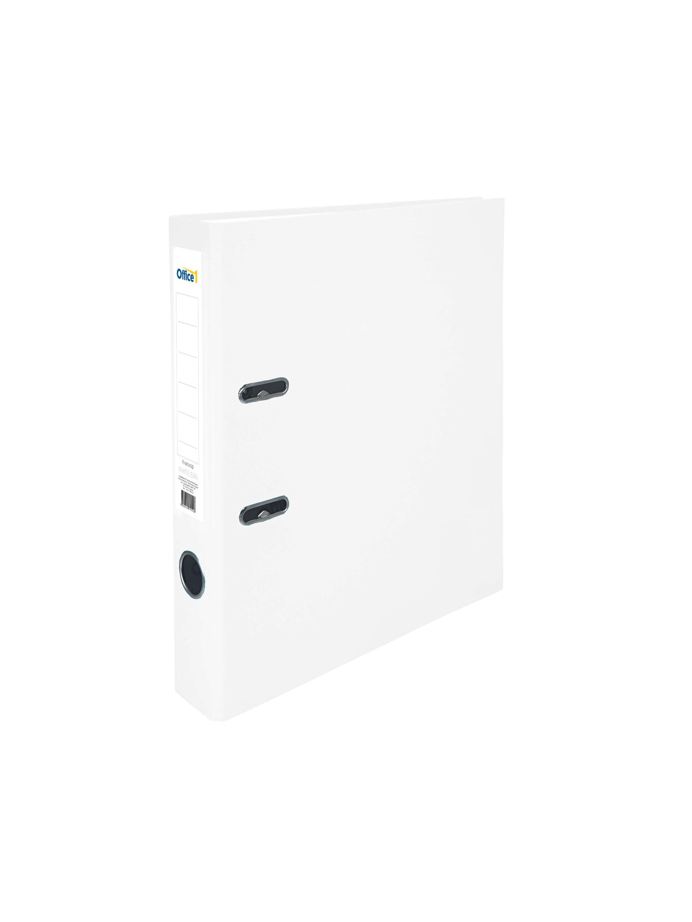 Office 1 Класьор, 5 cm, PP, несглобен, бял, 50 броя