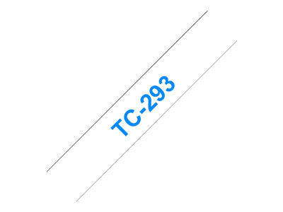 BROTHER P-Touch TC-293 blue on white 9mm
