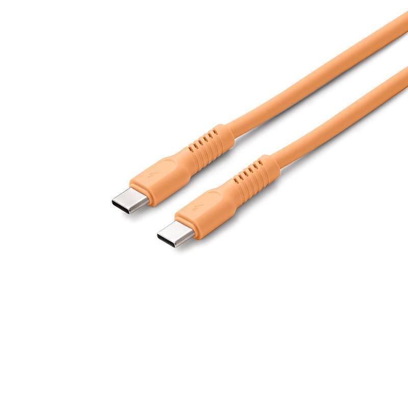 Кабел USB-C - USB-C 1,8м 3A цвят праскова COLORUM