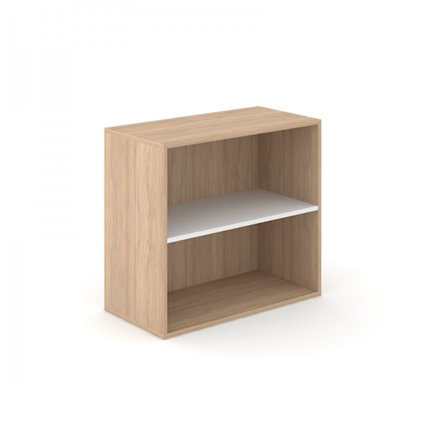 Стелаж Narbutas Choice, 800 x 400 x 720 mm, ПДЧ, бял рафт, меламин кехлибарен дъб