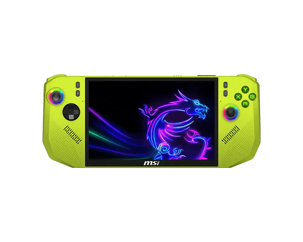 Игрова конзола MSI CLAW A8 BZ2EM-058GR - 8" IPS FHD+(1920x1200) 120Hz VRR, 24GB LPDDR5x, 1TB SSD, Windows 11 Home - Neon Green