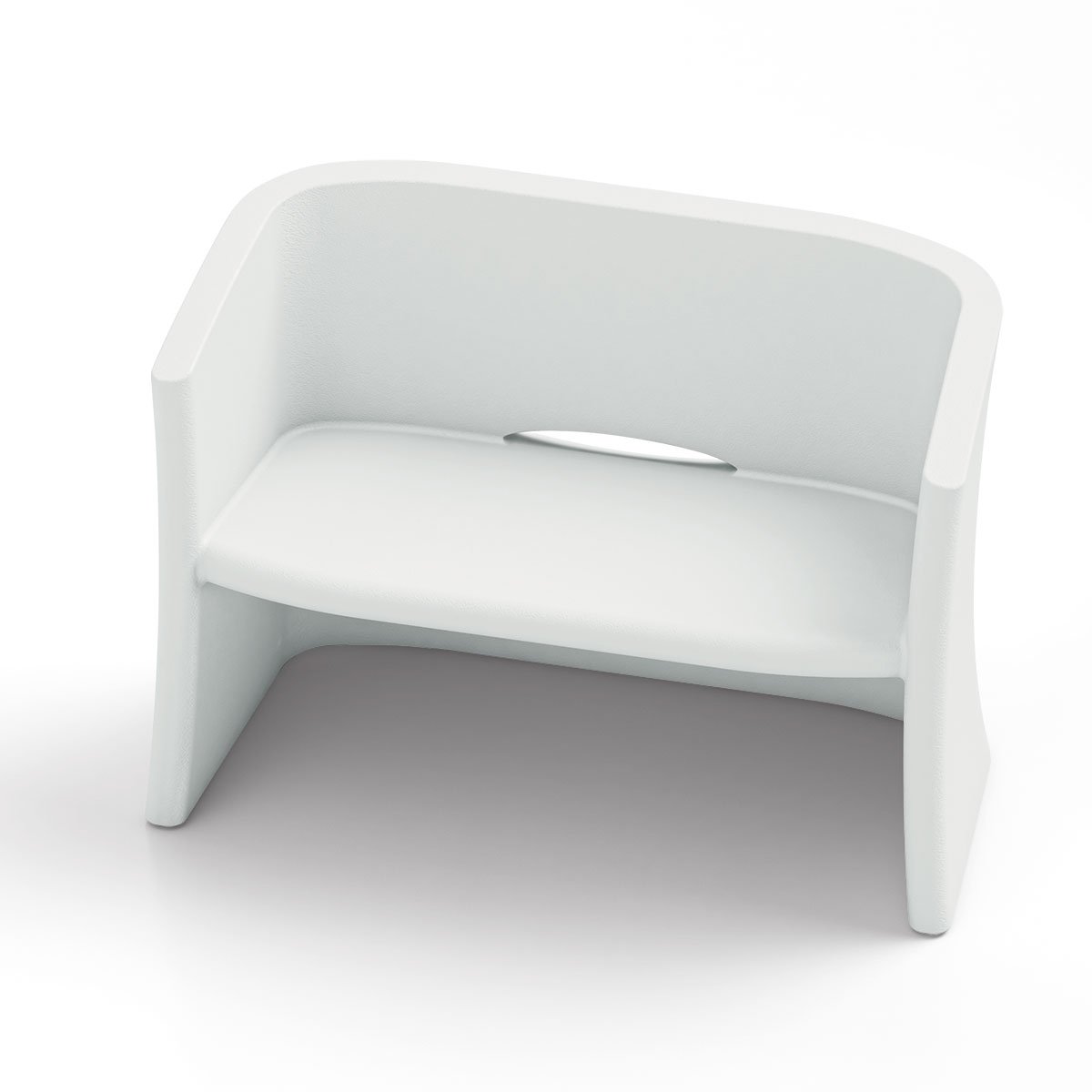 Диван Lyxo Breeze, двуместен, 1160 х 580 х 800 mm, полиетилен, бял
