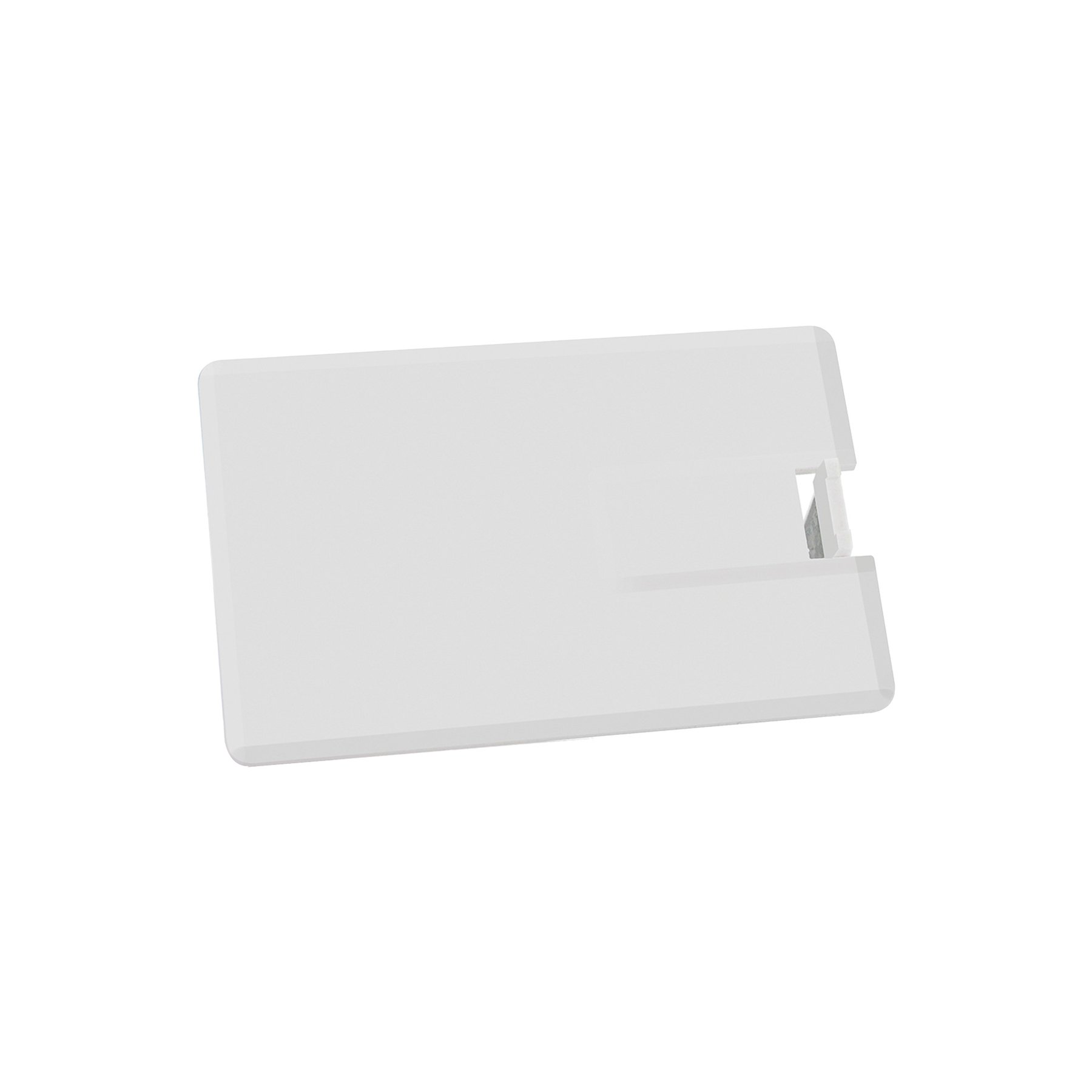 USB флаш памет Credit Card, USB 2.0, 8 GB, без лого, бяла