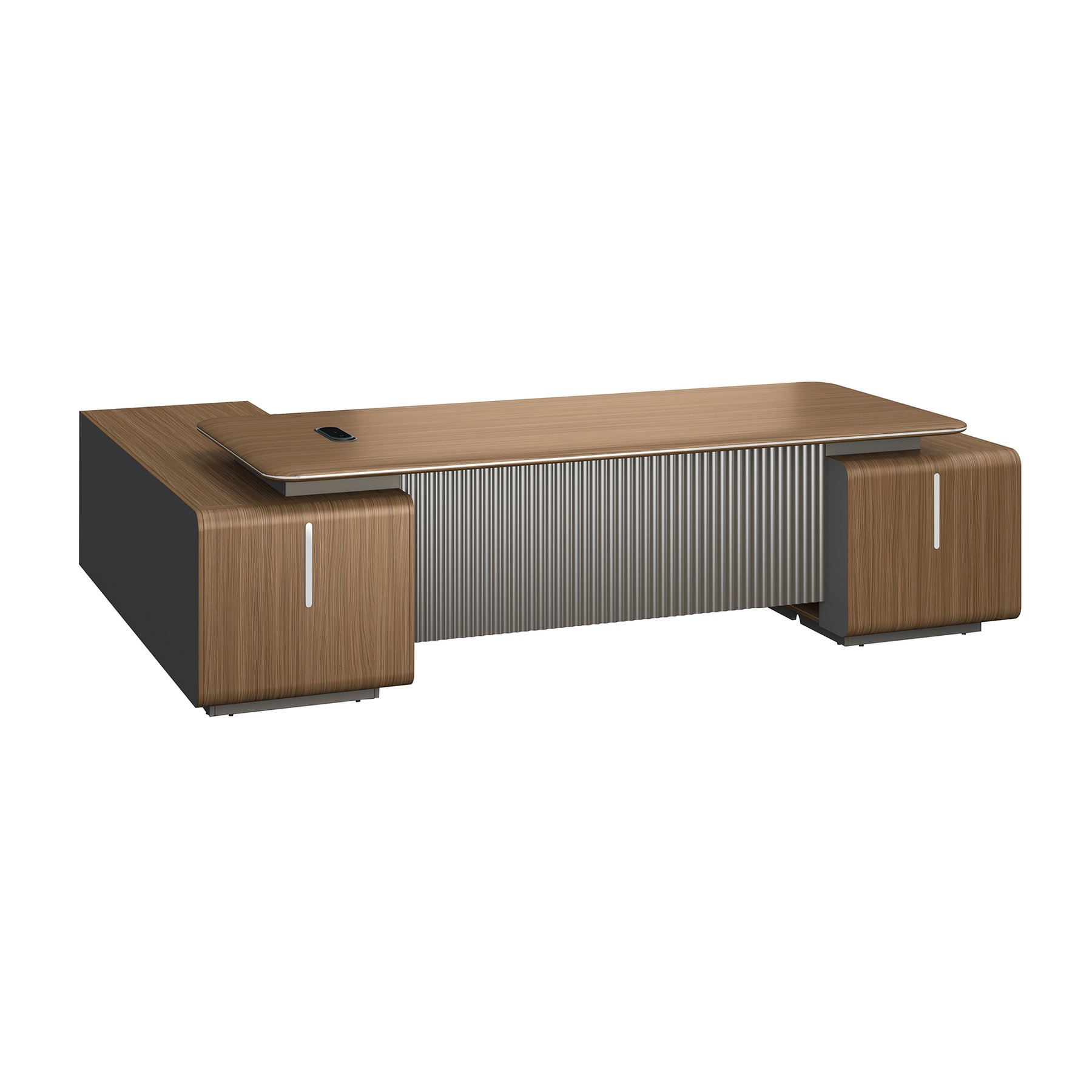 Бюро RFG Parma, 2800 х 2050 х 760 mm, ПДЧ 50 mm, орех и сиво