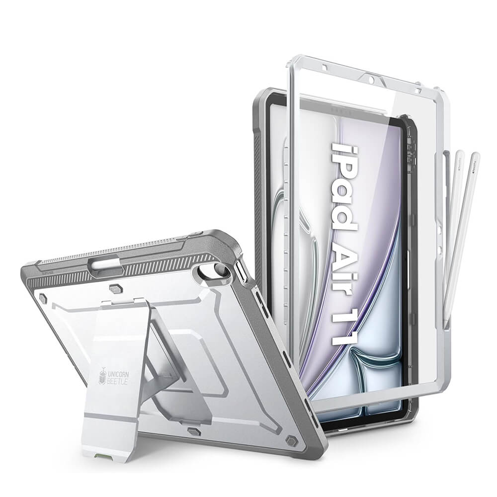 i-Blason SUPCASE Unicorn Beetle Pro Case - удароустойчив хибриден кейс за iPad Air 11 (2024) (бял)