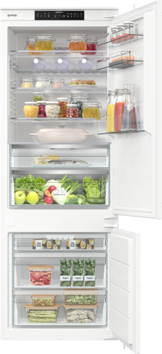 Вграден хладилник с фризер Gorenje NRKI619D61WFE , 377 l, D , No Frost , Бял , Да
