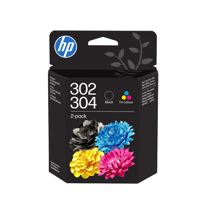 HP Inkjet No.302 / 304 Tricolor / Black 2-Pack (B82L1AE) (HPB82L1AE)