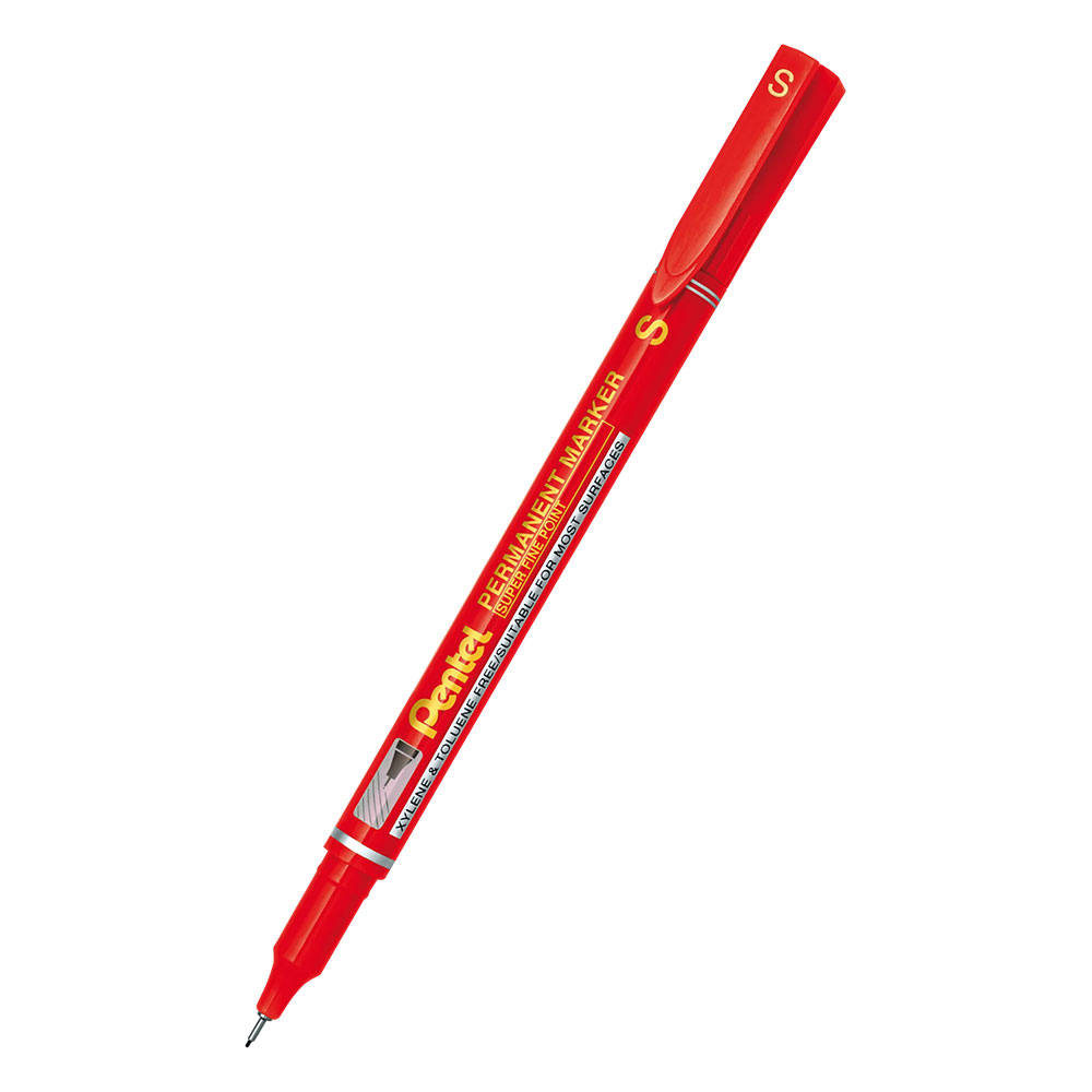 Перм. маркер Pentel OHP NFS410 червен
