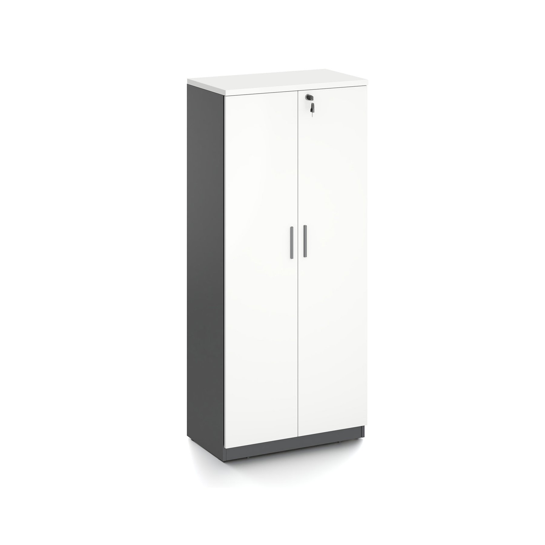 Шкаф RFG Monaco, 700 x 400 x 1600 mm, ПДЧ, бяло и черно