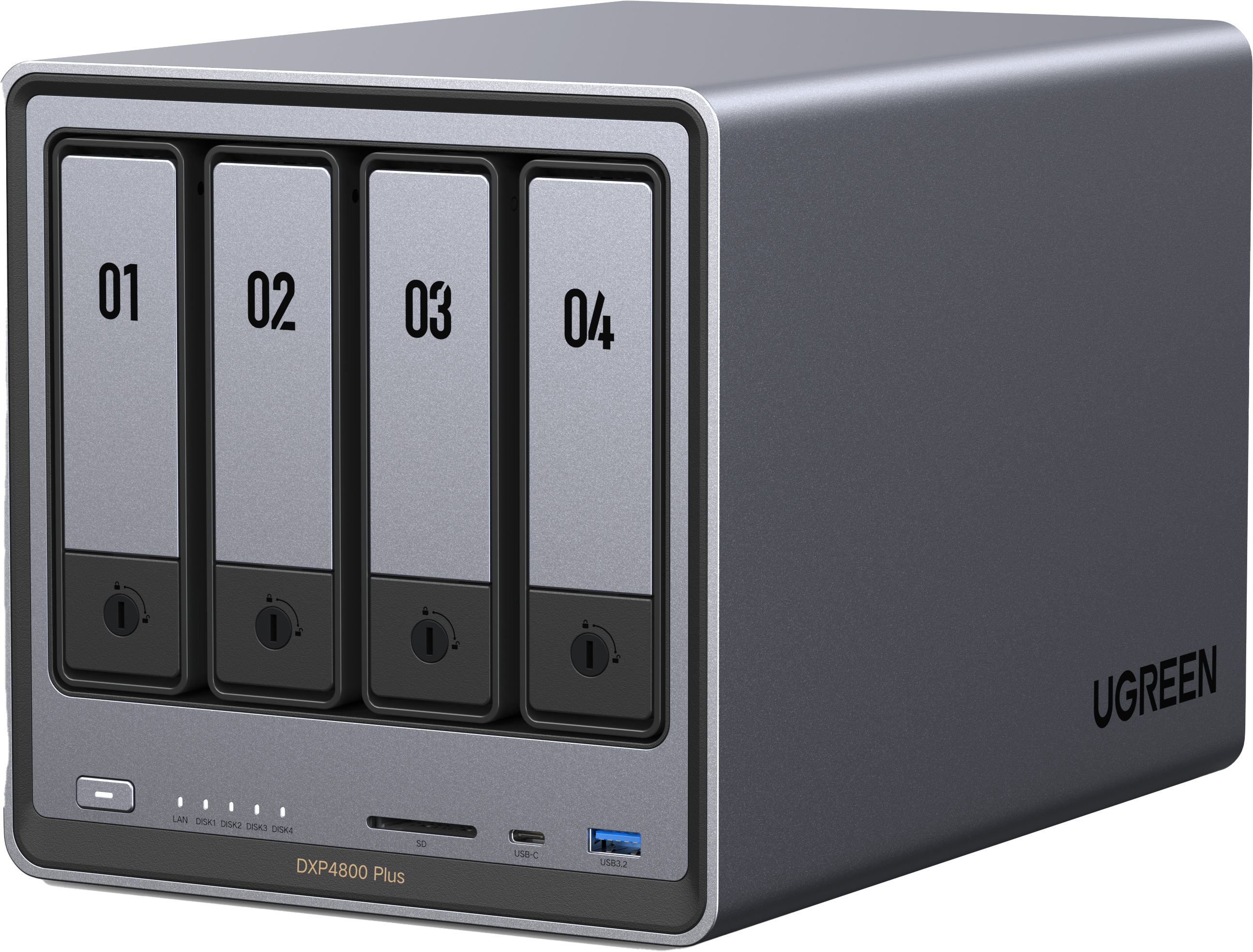  4-Bay Diskless intel 8505 8GB DDR5 RAM 128GB System Drive, HDMI 4K 60Hz 2.5GbE*1 10GbE*1, без дискове, DXP4800plus