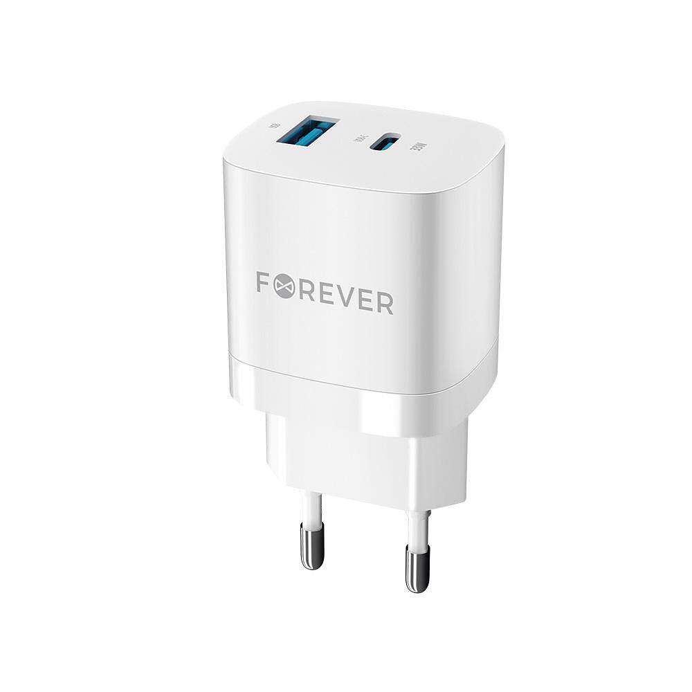 Forever Зарядно TC-05 220V PD GaN USB, USB-C 33W бяло