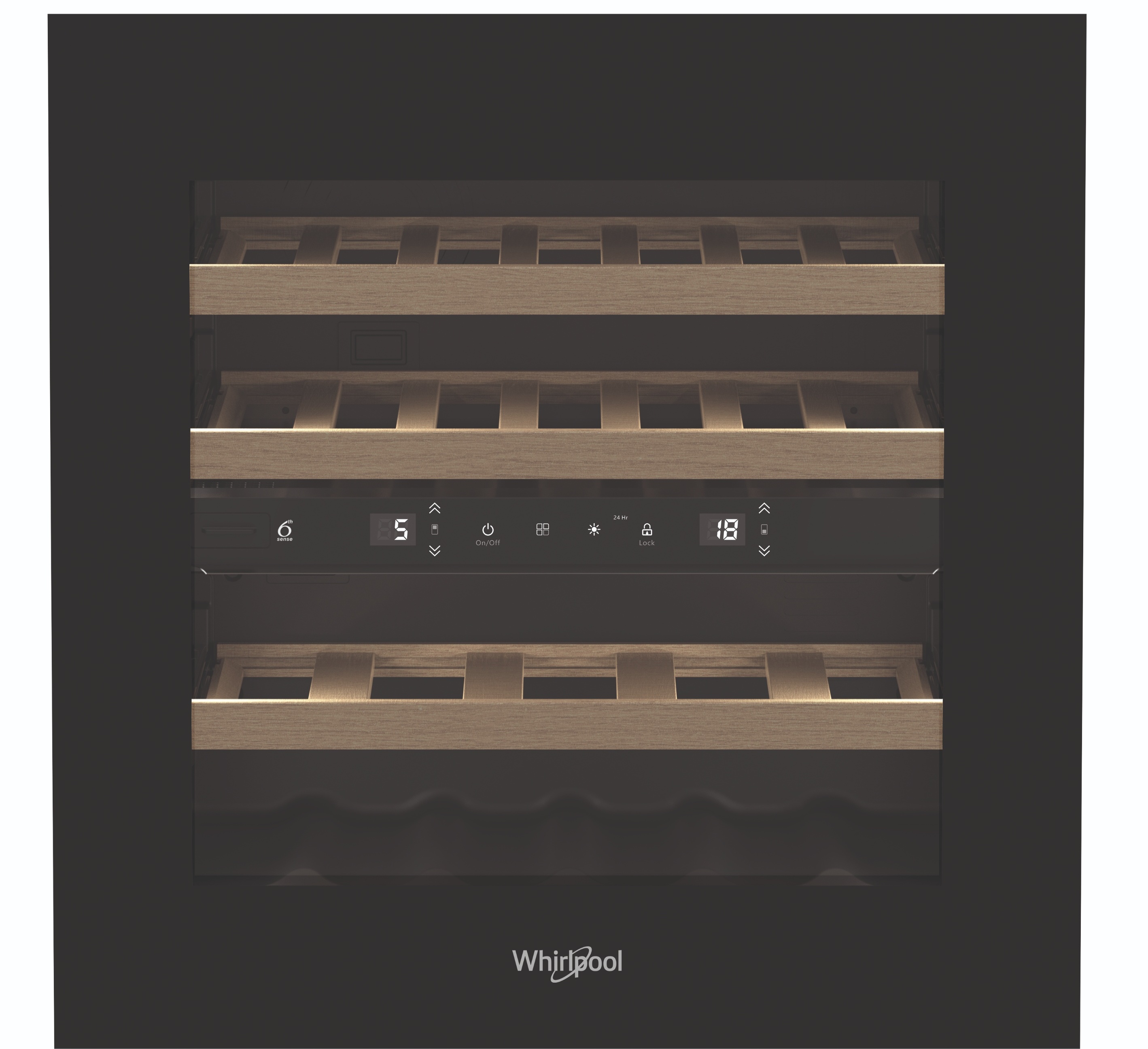 Вграден охладител Whirlpool WHW60D2B , 65 l, F , Черен
