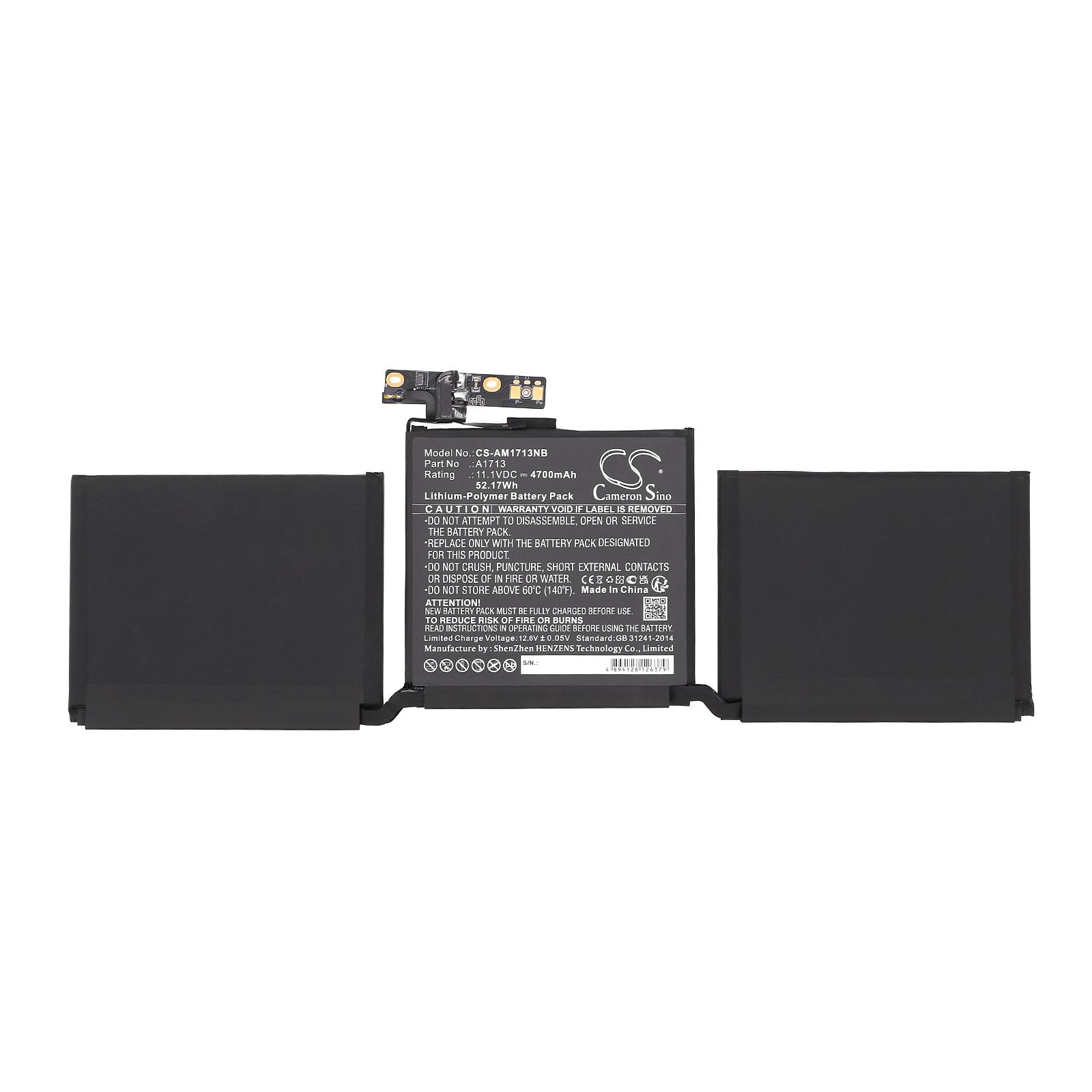 Батерия за лаптоп Apple MacBook Pro 13 A1708  A1713 LiPo 11.1V 4700mAh CAMERON SINO