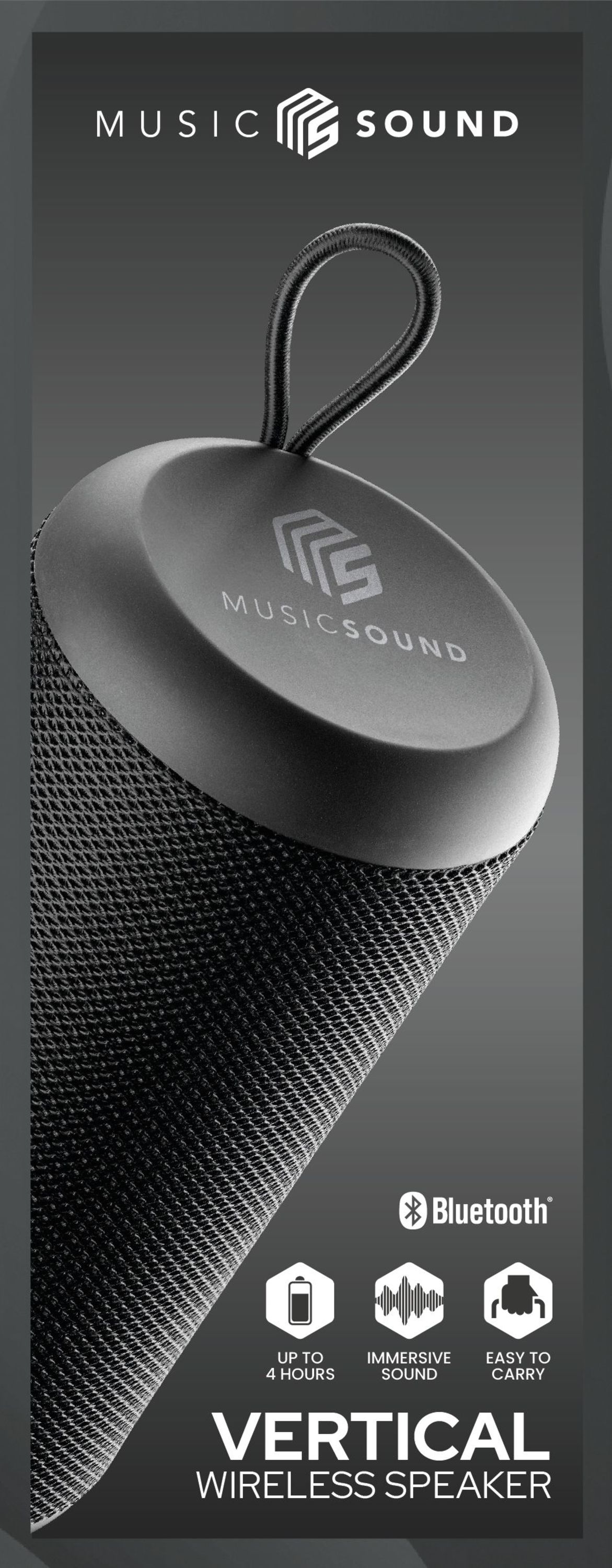 Bluetooth колонка Music Sound Vertical черна