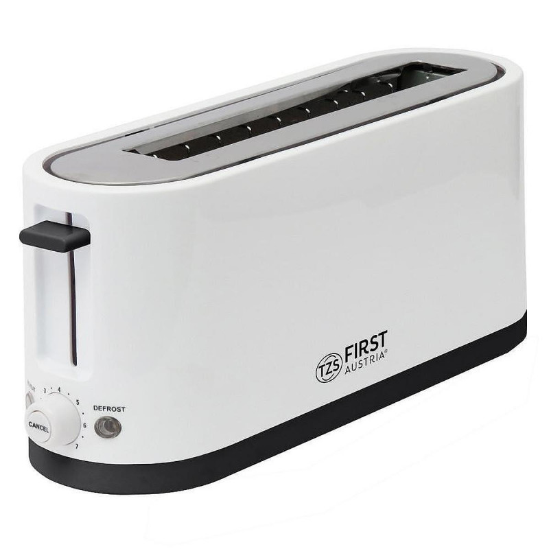 Тостер за хляб First Austria FA-5368-4, 900W, Размразяване, 38 см, Бял